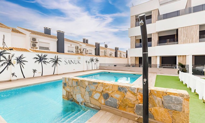 Santiago de la Ribera Apartment | Sanuk south facing balcony in Santiago de la Ribera