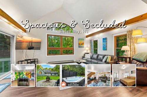 Sister Bay House | Scandia - Hot Tub, Arcade, Dog-Friendly, and Walk to Marina!