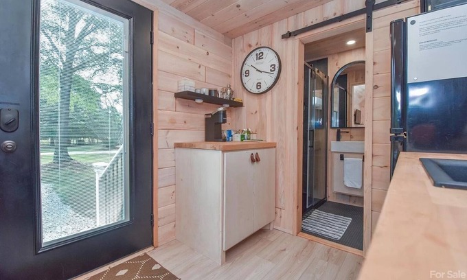 Salisbury Apartment | Scandinavian tiny home surrounded by nature with patio, solo fire pit, grill.