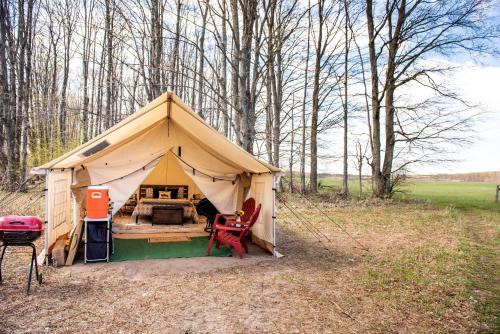 Otsego County Other | Scenic Northern Michigan Glamping Tent on a Regenerative Farm