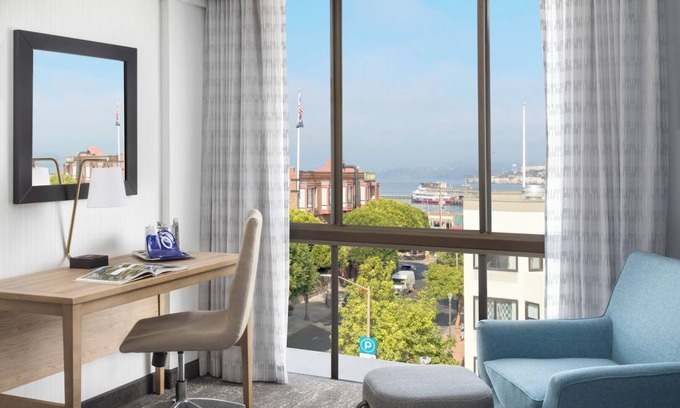 Fisherman's Wharf Hotel | Scenic Partial View From Your Relaxing Room w/Outdoor Pool Access