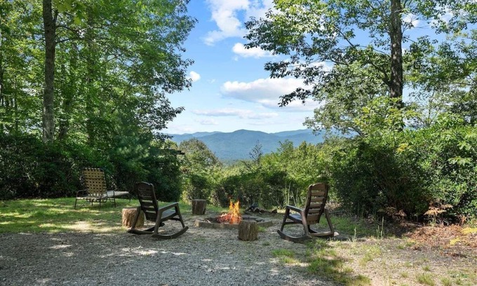 Pisgah Forest House | Scenic Site A-Frame Mountain Views near Brevard, Fire pit, Pets OK, free Biltmore Pass
