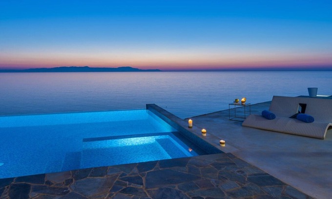 Stavros Villa | Sea front lux villa★Heated pool★Direct access to the sea★Stunning seaview