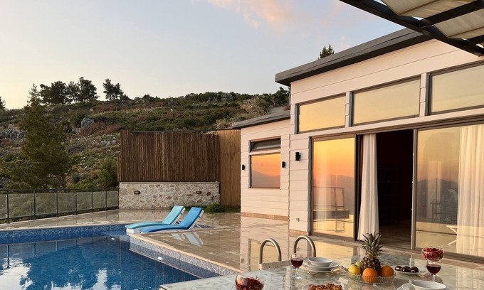 Uzumlu Villa | Sea View Villa with Pool in Kas - AWZ 119