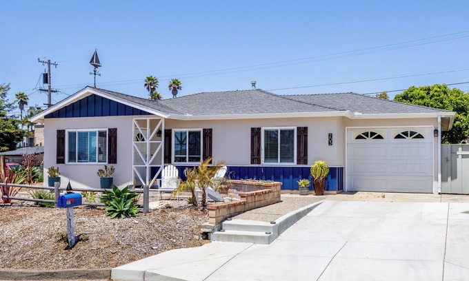 Grover Beach House | Seaside Garden Escape, A Stroll to the Beach!