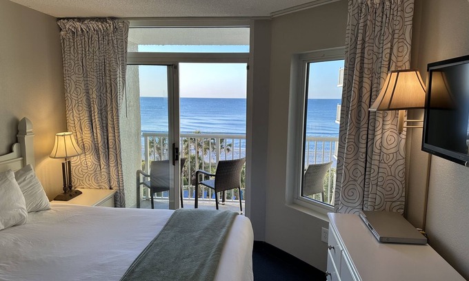 Arcadian Shores Condo | Seawatch Resort, Oceanfront 2 BR Condo with Large Balcony