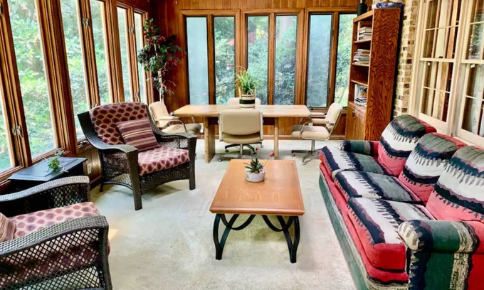 Stone Mountain House | Secluded acreage with in-ground pool, sunroom, & wood fireplace - dog-friendly