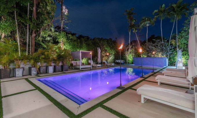 Country Club Section Villa | Secluded and Modern Lux Miami Villa w/Waterfall Pool