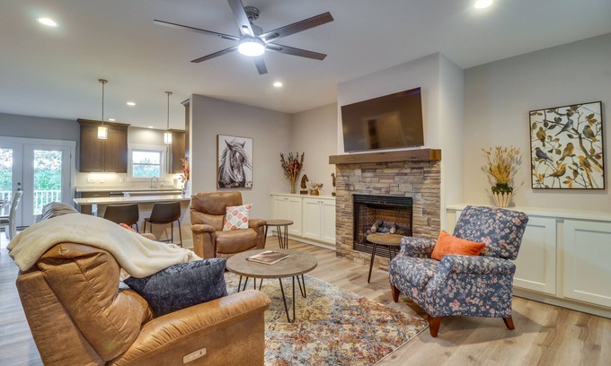 Barboursville House | Secluded Barboursville Home with Covered Porch!