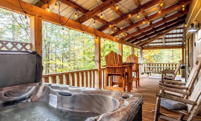 Townsend Cabin | Secluded Escape with Hot Tub, Fire Pit & Arcade