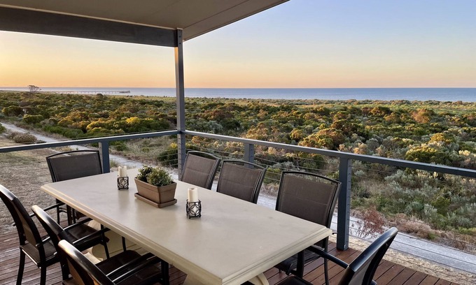 Cape Jaffa House | Secluded home, high up on the sand dunes over looking open ocean and Marina