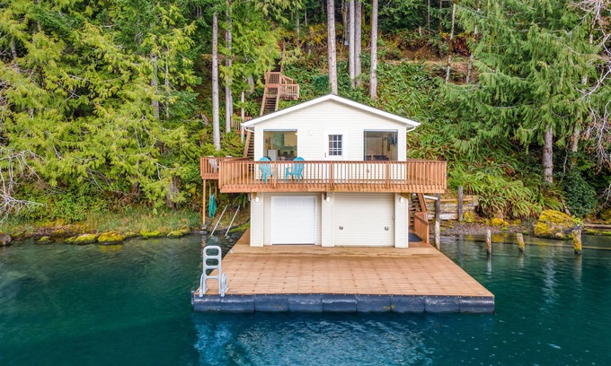 Port Angeles House | Secluded, lakefront getaway with deck - near sights & attractions
