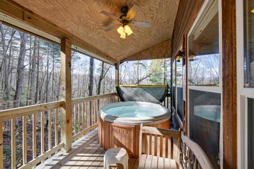 Bryson City House | Secluded Nantahala Gone Hunting Cabin with Hot Tub