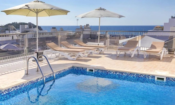 Santa Eulalia del Rio Hotel | SEDUQPL-ADP/2 Bedrooms Adapted Apartment/Roof Top Pool/City & Beach ♥Wheelchair Accesible