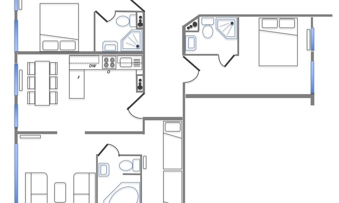 Les Prodains Apartment | Self-catering apartment within hotel complex in great location