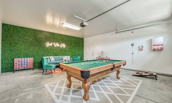 Raisin House | Serene Home with Game Room and Workspace