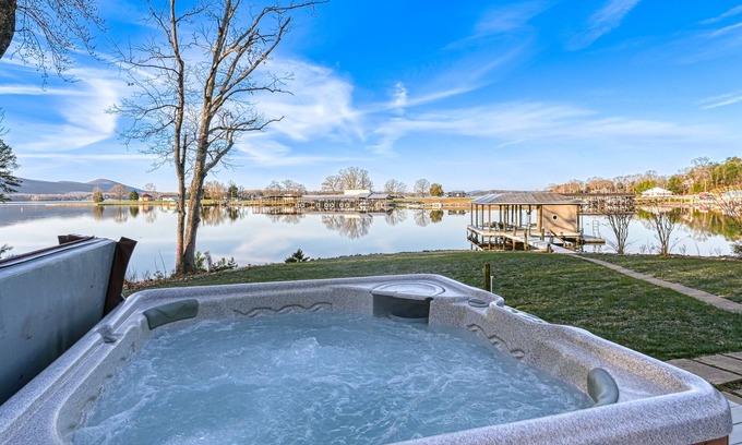 Huddleston House | Serene lakefront home with dock, hot tub, pool table & beautiful views