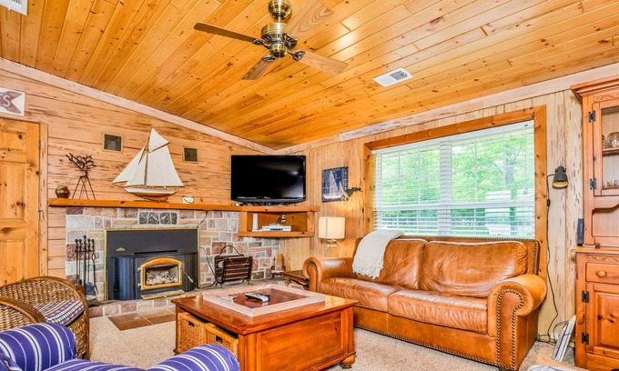 Conover House | Serene lakefront home with deck, grill, fast WiFi & W/D - dogs welcome