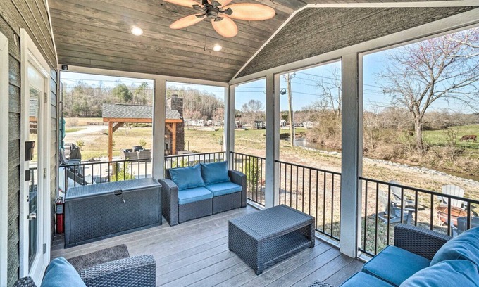 Morganton House | Serene Tiny Home Retreat in Gated Rural Haven