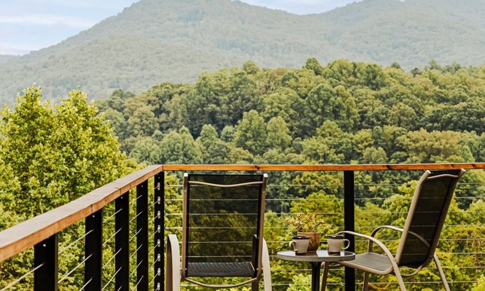 Young Harris Cabin | Serenity Now | Luxe Deck, Views + Pool Access