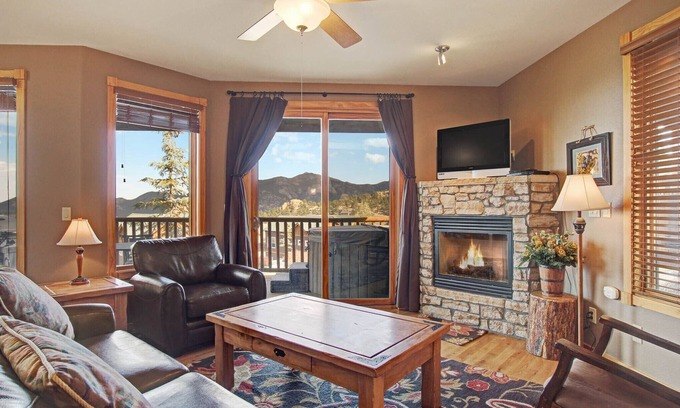 Estes Park Condo | Sheep Mountain 20B - 2 Br Condo with Private Hot Tub - Mountain Views