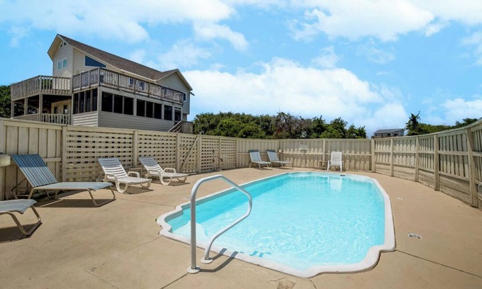 Tuckahoe House | Singing Sandpipers | 325 ft to the beach | Private Pool, Dog Friendly, Community Pool