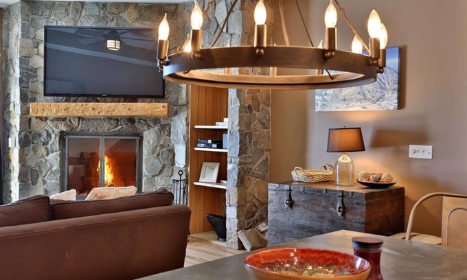 Ludlow Condo | Ski-In/Ski-Out Hike and Swim Okemo Luxury Rustic Condo