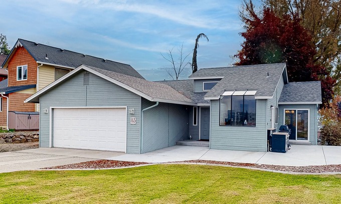 Malaga House | Skiers delight - Lakefront home with water views, outdoor areas, & W/D