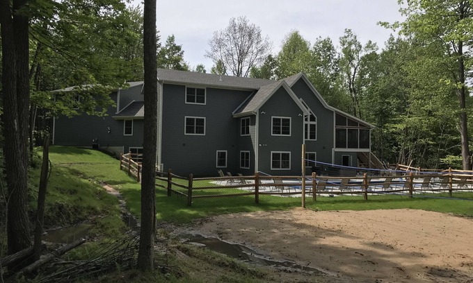 Saugatuck House | Sleeps 34! new home on 17 acres with pond, pool, volleyball court, trails