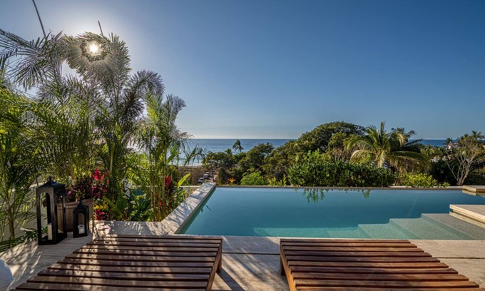 Litibu Villa | Sleeps 8 - Luxury Beach House - with pool, steps from beach