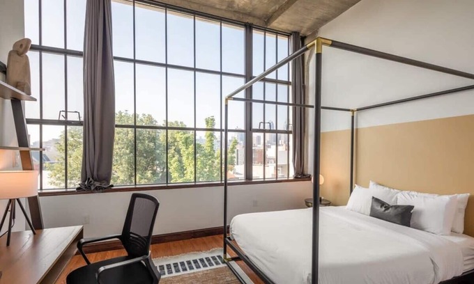 West Poplar Apartment | Sosuite | 2BR Apt w Balcony, W/D, Gym, On-Site Bar