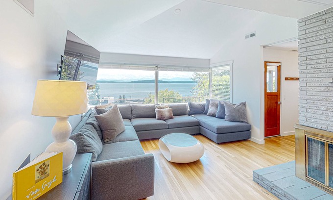 Alki House | Sound view home with large patio, private putting green & amazing setting