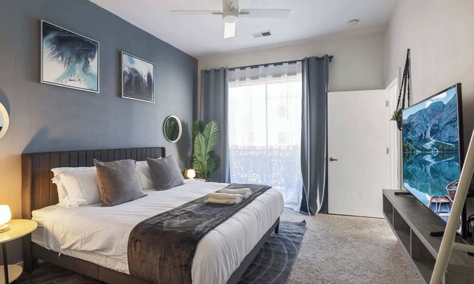 First Ward Apartment | Spacious 2BD with Private Balcony and Free Parking 2