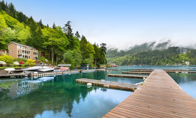 Port Angeles Condo | Spacious, 3-story lakefront condo with unmatched views, 2 decks, canoe & dock