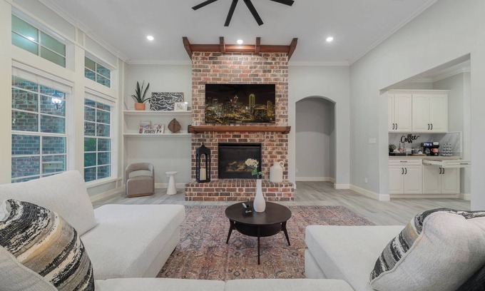 Irving House | Spacious 4-bedroom house near DFW, Hot Tub, Game Room, Backyard Playset