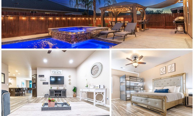 Raisin House | Spacious 5-Bedroom home w/Pool & Hot Tub