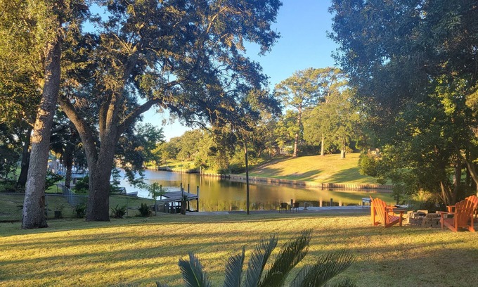 Gulf Hills House | Spacious and Modern Fort Bayou Home with deep water access