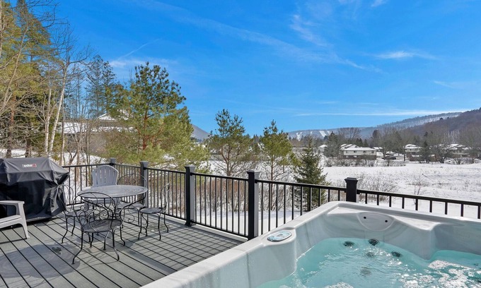 Ellicottville House | Spacious Chalet , exceptional view, walk to Village, Hot tub , A/C , fire pit