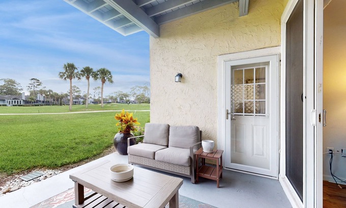 Sawgrass Condo | Spacious Condo with Beach Access,W/D, AC and Private Patio