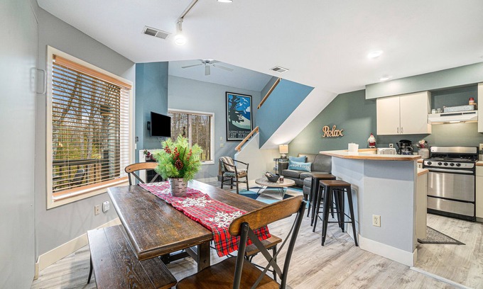 Thompsonville Condo | Spacious condo in the heart of Crystal Mountain with fireplace, walking distance