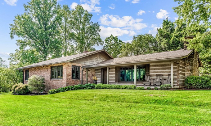 Flat Rock House | Spacious country home with firepit, patio, foosball, amazing views, & W/D