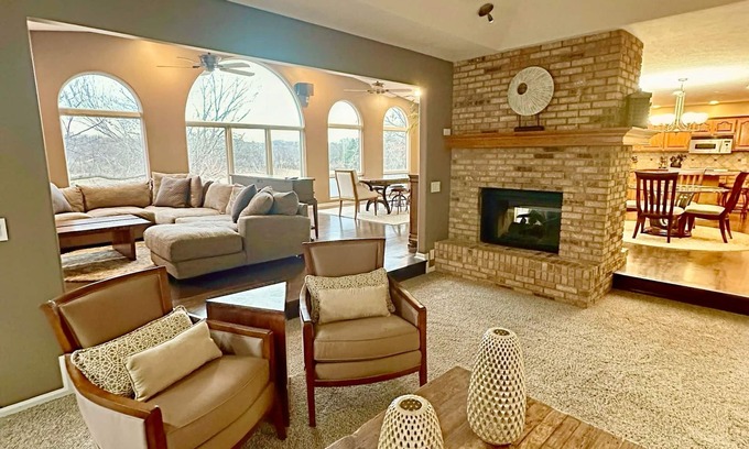 West Omaha House | Spacious Family Home + Park Views | Sleeps 8
