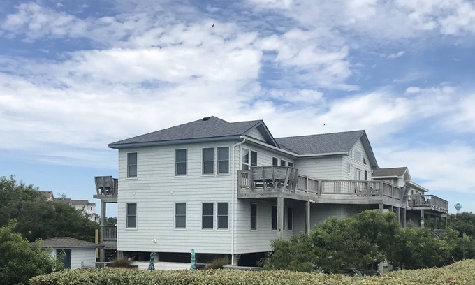 Ocean Sands House | Spacious home,saltwater heated pool, game room, volleyball,ocean views & Tennis