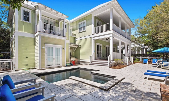 Forest District House | Spacious Home with Pool, Golf Cart, and More. 2 Minutes to Camp Watercolor