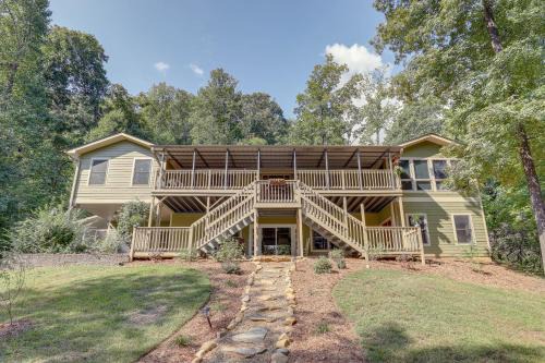 Lake Lure House | Spacious Lake Lure Family Home with Deck and Fire Pit!