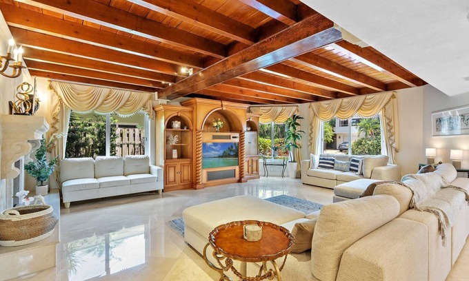 Birch Park Finger Streets House | Spacious Mediterranean Beach Villa STEPS to the BEACH With Heated Pool & Spa!