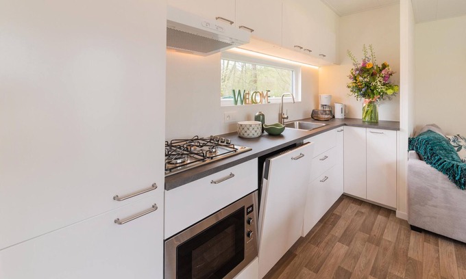 Erezee House | Spacious mobile home with terrace, near a brook