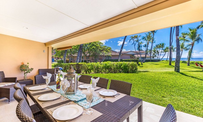 Historic Lahaina Front Street House | Spacious Newly Remodeled 4 Bdrm Oceanfront Unit in Premium Puamana Location