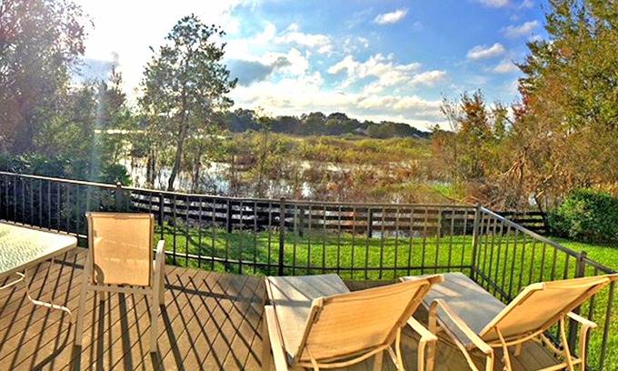 Lady Lake House | Spacious, open, home on a nature preserve/wetland, with Golf Cart!