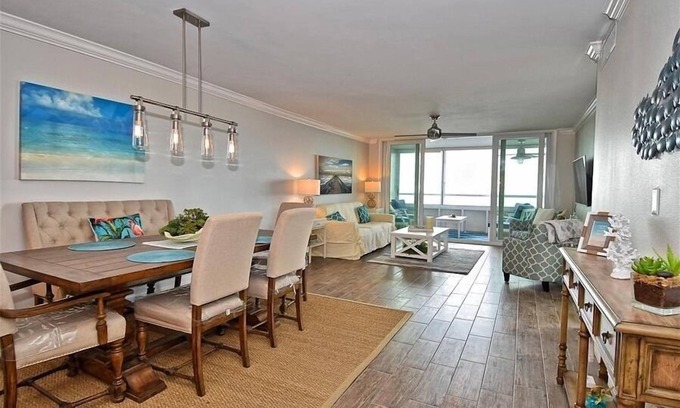 Siesta Key Apartment | Sparkling Clean Beachfront Condo at Fishermans Haven - Private Beach! FH 703